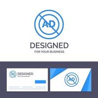Creative Business Card and Logo template Ad Ad block Advertisement Advertising Block Vector Illustration