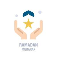 Ramadan icons Muslim islam prayer and ramadan kareem thin line icons set Modern flat style symbols isolated on white for infographics or web use vector