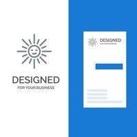 Brightness Light Sun Spring Grey Logo Design and Business Card Template vector