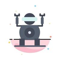 Robot Technology Toy Abstract Flat Color Icon Template vector