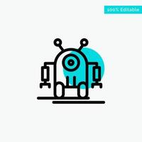 Human Robotic Robot Technology turquoise highlight circle point Vector icon