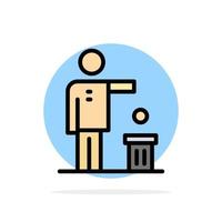 Bad Idea Ideas Recycling Thought Abstract Circle Background Flat color Icon vector
