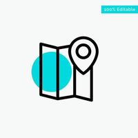 Location Map Marker Pin turquoise highlight circle point Vector icon