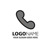 Call Incoming Telephone Business Logo Template Flat Color vector