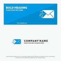 Email Mail Message SOlid Icon Website Banner and Business Logo Template vector