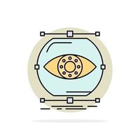 visualize conception monitoring monitoring vision Flat Color Icon Vector