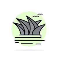 City sets Culture Harbor Opera House Sydney Abstract Circle Background Flat color Icon vector