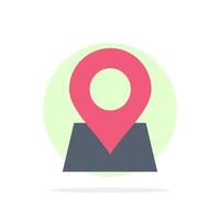 Location Map Marker Pin Abstract Circle Background Flat color Icon vector