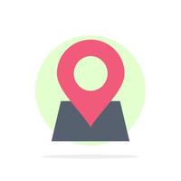 Location Map Marker Pin Abstract Circle Background Flat color Icon vector