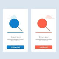 Search Research Basic Ui  Blue and Red Download and Buy Now web Widget Card Template vector