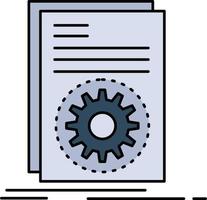 Code executable file running script Flat Color Icon Vector