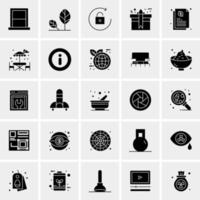 25 iconos de negocios universales vector ilustración de icono creativo para usar en proyectos relacionados con la web y dispositivos móviles