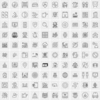 100 iconos de negocios para web y material impreso vector