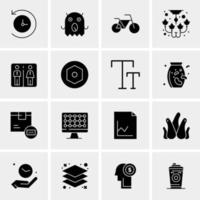 16 iconos de negocios universales vector ilustración de icono creativo para usar en proyectos relacionados con la web y dispositivos móviles