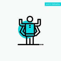 Ability Human Multitask Organization turquoise highlight circle point Vector icon