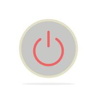 Interface On Power Ui User Abstract Circle Background Flat color Icon vector