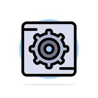 Gear Setting Box Abstract Circle Background Flat color Icon vector