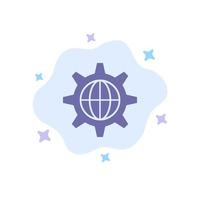 Security World Globe Internet Blue Icon on Abstract Cloud Background vector