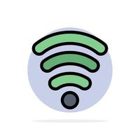 Wifi Services Signal Abstract Circle Background Flat color Icon vector