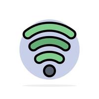 Wifi Services Signal Abstract Circle Background Flat color Icon vector