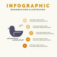 Duck River Canada Solid Icon Infographics 5 Steps Presentation Background vector