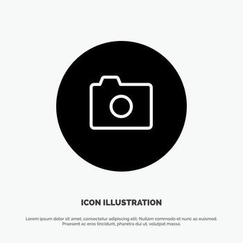 Camera Image Basic Ui solid Glyph Icon vector