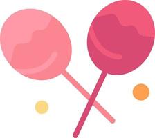 Candy Confectionery Heart Lollipop  Flat Color Icon Vector icon banner Template