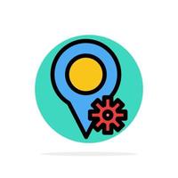 Location Map Settings Abstract Circle Background Flat color Icon vector