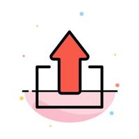 Arrow Arrows Up Upload Abstract Flat Color Icon Template vector