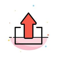 Arrow Arrows Up Upload Abstract Flat Color Icon Template vector