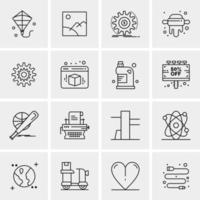 16 Universal Business Icons Vector Creative Icon Illustration to use in web and Mobile Related project