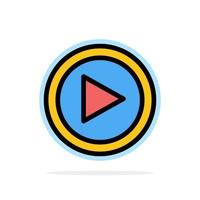 Video Interface Play User Abstract Circle Background Flat color Icon vector