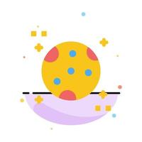 Astronomy Moon Space Abstract Flat Color Icon Template vector