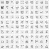 100 iconos de negocios para web y material impreso vector