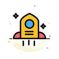 Astronomy Rocket Space Abstract Flat Color Icon Template vector