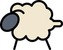 Lamb Sheep Wool Easter  Flat Color Icon Vector icon banner Template