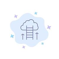 Career Path Career Dream Success Focus Blue Icon on Abstract Cloud Background vector