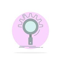 seo search optimization process setting Flat Color Icon Vector