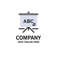 Bag Education Schoolbag Business Logo Template Flat Color vector