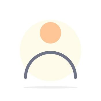 Personal Personalization Profile User Abstract Circle Background Flat color Icon vector