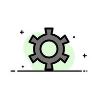 Cog Gear Setting  Business Flat Line Filled Icon Vector Banner Template