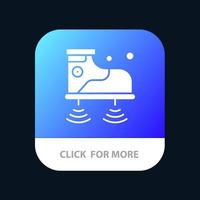 Shoes Wifi Service Technology Mobile App Button Android and IOS Glyph Version vector