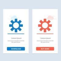 Setting Cog Gear  Blue and Red Download and Buy Now web Widget Card Template vector