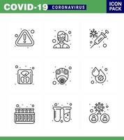 25 Coronavirus Emergency Iconset Blue Design such as epidemic weight wear scale virus viral coronavirus 2019nov disease Vector Design Elements