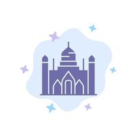 Aurangabad Fort Bangladesh Dhaka Lalbagh Blue Icon on Abstract Cloud Background vector