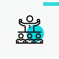 Encourage Growth Mentor Mentorship Team turquoise highlight circle point Vector icon