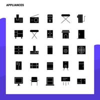 25 Appliances Icon set Solid Glyph Icon Vector Illustration Template For Web and Mobile Ideas for business company