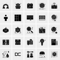 25 iconos de negocios universales vector ilustración de icono creativo para usar en proyectos relacionados con la web y dispositivos móviles