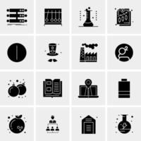 16 iconos de negocios universales vector ilustración de icono creativo para usar en proyectos relacionados con la web y dispositivos móviles