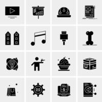 16 iconos de negocios universales vector ilustración de icono creativo para usar en proyectos relacionados con la web y dispositivos móviles